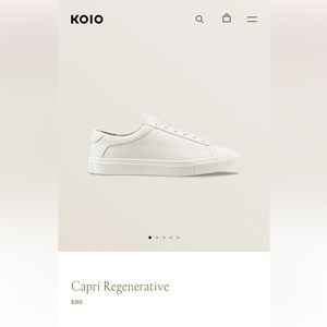 White leather sneakers